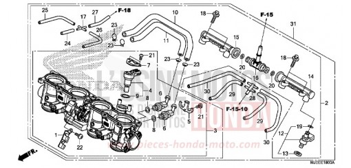 CORPS DE PAPILLON CB650FE de 2014